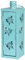 Laterne Metall Schmetterling motiv aqua blau 34 cm