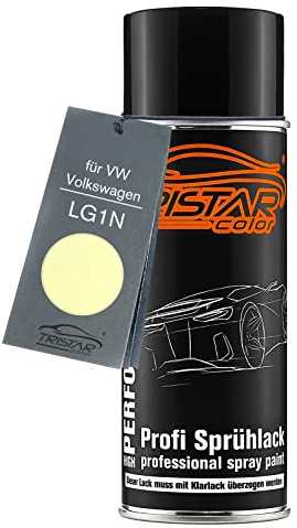 TRISTARcolor Autolack Spraydose für VW/Volkswagen LG1N Lemongelb | Lemon Gelb Arte, Basislack, Sprühdose 400ml