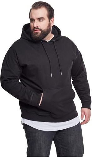 Urban Classics Men's Oversized Sweat Hoodie Hooded Sweatshirt, Black (Black), S