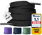 LaceHype 2 Paar Premium Schnürsenkel flach [10 mm breit ] LC1 reißfest Schuhbänder Ersatz Shoelaces aus Polyester für Sneaker, Sportschuhe, Laufschuhe, Turnschuhe (Schwarz, 70)