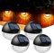Quntis Lot de 4 LED Lampes Solaire Applique Murale Extérieur IP65 Étanche Éclairage Décorative Lumière Blanc Chaud, Lampe de Clôture Mur Terrasse Jardin Porte d'entrée Escalier Cour Allée Chemin