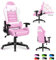 huzaro Ranger 6.0 Gaming Stuhl für Kinder Bürostuhl Schreibtischstuhl Armlehnen ergonomisches modernes Design Nacken- und Lendenkissen Kunstleder Wippfunktion Rosa