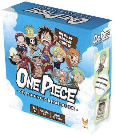 Topi Games | Jeu One Piece Remember | Jeu de Société de Mémoire et de Déduction | Retrouve les Cartes Cachées et Remporte la Victoire | 2 Niveaux de Difficulté | 2-8 Joueurs | Cadeau Enfant 4 Ans et +