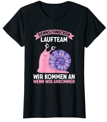 Rennschnecken Laufteam Joggen Laufsport Läufer Schnecke T-Shirt