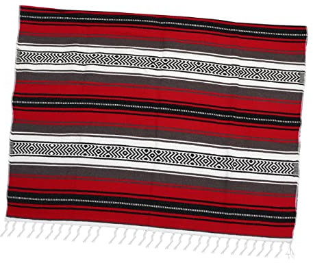 CLISPEED Gewebte Überwurfdecken Mexikanische Decken Mäntel Mexikanische Serape-Decke Chevron-Decke Überwurf Yogamatte Kaffeeschal Tischdecke Schal Decke Quaste Gaze Gewebte