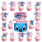 25 Pcs Pink Sti Cake Toppers, Cake Decorations Party Decorations Birthday Cake Topper Kid Birthday Cake Decorations Birthday Party Decorations for Girls Boys Children Kids