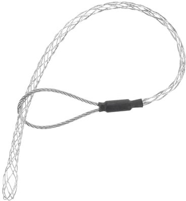 sourcing map Cable Pulling Grip for 6-10mm Cable(Black) 26cm,0.85FT Wire Mesh Puller Socks Grip Single Head Galvanizing Steel Wire Grips Net Cover Smooth