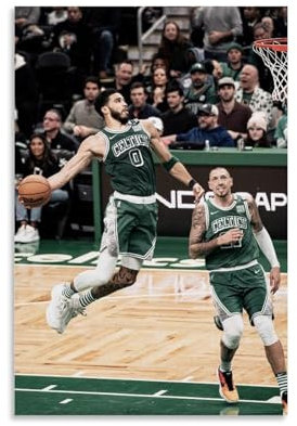 QEWSAR Jayson Tatum Basketball Dunk Poster, Bild, Druck, Wandkunst, Gemälde, Leinwand, Kunstwerke, Geschenkidee, Raumästhetisch, 20 x 30 cm