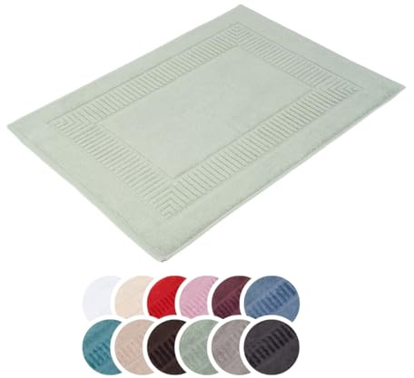 liebling Badvorleger 100% Bio Baumwolle, Serie Organic, 1200 gr. / m², 60 x 100 cm, 60 Grad, GOTS-Zertifiziert, schnelltrocknend, Farbe: Mint