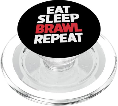 Eat Sleep Brawl Repeat Funny Stars Videospieler PopSockets PopGrip für MagSafe