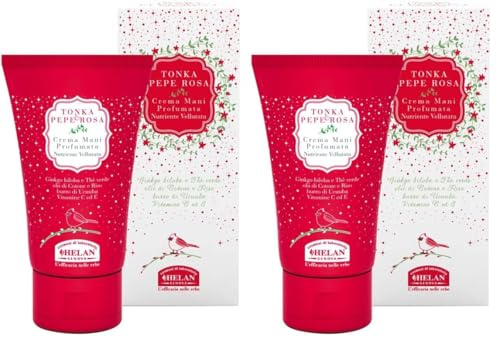Helan - Tonka e Pepe Rosa Crema Mani Profumata 50 mL (Confezione da 2)
