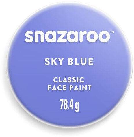 Snazaroo Classic Face and Body Paint for Kids and Adults, Sky Blue Colour, Water Based, Easily Washable, Non-Toxic, Makeup, Body Painting for Parties, for Ages 3+