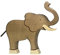 Holztiger Elefant, Rüssel hoch, 80148
