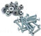 Transportbox für Haustiere, Metall, Muttern und Schrauben, 12 Pack, silber