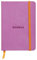 RHODIA 117311C - Lilac Soft Notebook - A6 - Lined - 144 pages - Ivory Clairefontaine Paper 90 g/m - Bookmark, Elastic Closure - Faux Leather Cover - Rhodiarama Collection