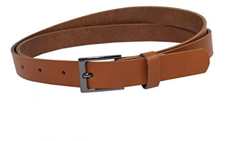 Vascavi Ledergürtel echt Leder, Made in Germany, 2 cm breit und ca. 0.25 cm stark, Gürtel, Hüftgürtel, Jeansgürtel, (90 cm Gesamtlänge 100 cm, Cognac)