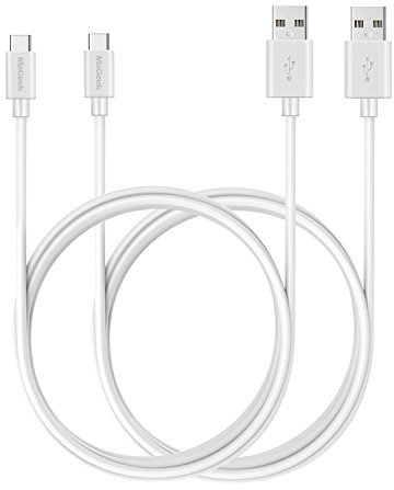 MaGeek® 1,8m Cable USB Tipo C (USB-C) a USB 2.0 para Samsung Galaxy S8, S8+, Nexus 6P, LG G6, nuevo MacBook, Google Pixel XL, OnePlus2 y más (2pcs_1,8m_Blanco)