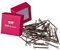 HAARallerliebst 50 Mini Haarnadeln - 3,4 cm klein Bobby Pins - braun für braune Haare – Haarklemmen Damen & Hair Pins in pinker Box - Perfekte Haarnadel für Styling & Halt