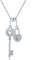 Romantische 925 Sterling Silber Schlüssel Herz Schloss Kette Anhänger Ketten für Frauen Sterling Silber Schmuck Halsband