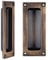 Zoo Hardware FB90 Rectangular Recessed Flush Door Pull Handle 102 x 45mm (Florentine Bronze)