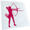 Kiwistar - Autoaufkleber - Bogenschießen Bogensport - pink - 11,5x10cm - Heckscheibe Auto Aufkleber wetterfest für Kfz LKW Mofa Truck - Sticker außen selbstklebend Tuning Zubehör für Fenster Fahrzeug