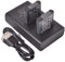 Dste Lot de 2 Batteries de Rechange Li-90B + Double Chargeur USB avec écran LCD Compatible avec Li-92B et Olympus SH-1, Sh-50, Ihs Sh-60, Sp-100, Sp-100Ee, Tough TG-1, Ihs Tough TG-2, Ihs Tough TG-3,