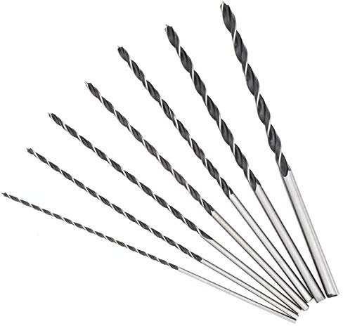 Juego de brocas de madera de 30 cm de largo, 7 unidades, 4-12 mm