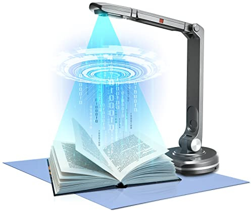 Dokumentenkamera, Vogvigo Hochauflösender Scanner, Vorlagen bis A3, mit Echtzeit-Projektionsvideoaufzeichnungsfunktion, 8 Millionen Pixel Auflösung, Verwendung in Klassenzimmern, Büros, Bibliotheken