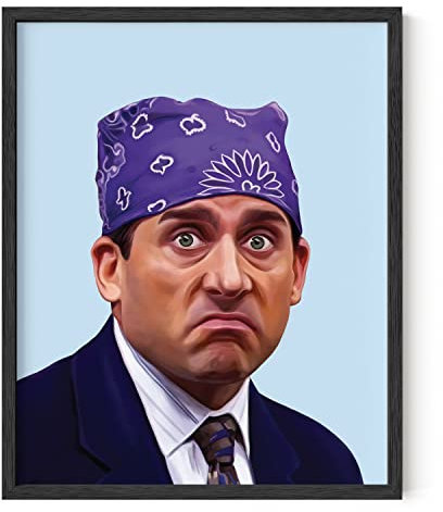 Michael Scott The Office Poster - by Haus and Hues | The Office Merchandise The Office Posters for Guys The Office Wall Art Posters Prison Mike The Office TV Show Meme Poster | UNFRAMED (16x20)