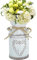 Florero Vintage Maceta de Hierro Cubo de Flores Rústico Cubo de Metal Jarrón Rústico de Metal Jarrón Decorativo de Flores para Decoración de Mesa para Jardín Decoración de Mesa de Sala de Estar