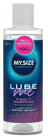 MY.SIZE Lube Me Premium Gleitgel Tingly Warming 100 ml I Gleitmittel wär Men d, prickelnd & geruchsneutral I Lubricant Gel für Toys & Latexkondome I water based