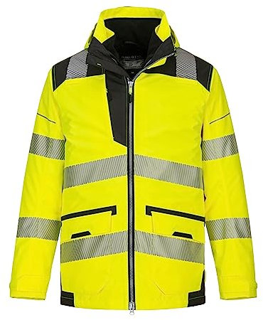 Portwest - Parka de travail 5 en 1 PW3 HV L Jaune / Noir