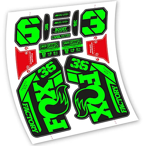 Aufkleber aus Vinyl Fox 36 2021 Gabel (Neon Green)