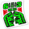 Aufkleber aus Vinyl Fox 36 2021 Gabel (Neon Green)