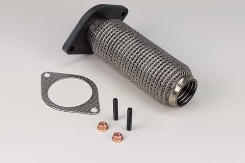 HJS Flexrohr Auspuff Abgasrohr mit Flansch mit Anbauteilen 91 23 1662 Kompatibel mit DACIA DUSTER, RENAULT KANGOO Express FW0/1