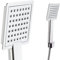 EcoSpa Single Function Square Shower Head Handset Chrome