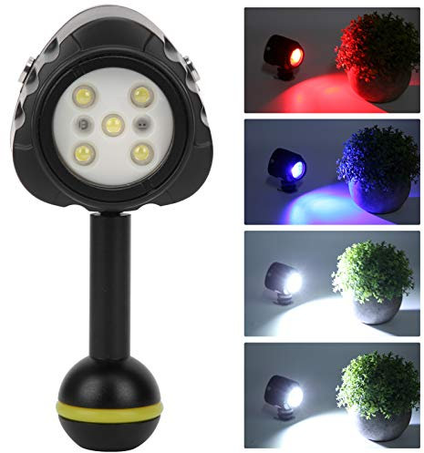 Topiky Tauch-LED-Fülllicht, 40 M Wasserdicht, 7500 K - Unterwasserkamera-Videolicht, Tauchfotografielicht, Dimmbares Tragbares Füllfotografielicht