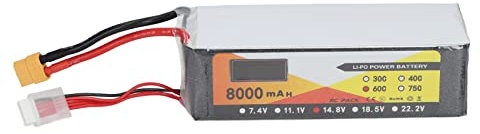 SUNGOOYUE RC LiPo Battery, High Discharge Rate 14.8V 8000mAh 60C 4S LiPo Battery with XT60 Plug Remote & App Controlled Vehicle Batteries for QAV250 H210 RC Racing Car Quadcopter