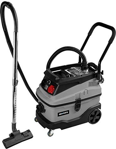 GRAPHITE Hoover 1600 W, 30 l. Récipient, puissance 2000 W, buse d'aspiration diamètre 59/54 mm, récipient en plastique, tuyau d'aspiration 3 m, indice de protection IPx4, câble de 4 m, puissance