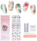 EBANKU Cured Gel Nail Strips, Gel Nail Strips Long Lasting Waterproof Real Nail Polish Strips Wraps Stickers with Cuticle Stick, Nail File, Nail Wipes & Sealing(UV/LED Lamp Required)