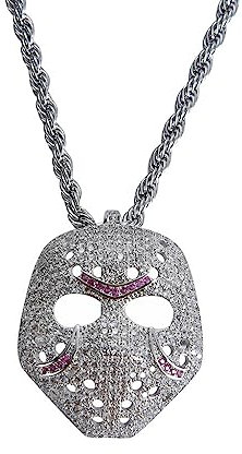 Hip-Hop-Persönlichkeit Retro-Masken Hängematten Haustiere Elfen Schmuck Hängematten Kunstdiamanten Kuba Halskette Männer Damen Geschenke (3)