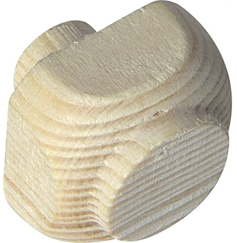 ALLES IM GRIFF Holz Ziernagel 10x10mm, Zapfen ø 10mm - Deko Ziernagel aus Holz, Fichte roh