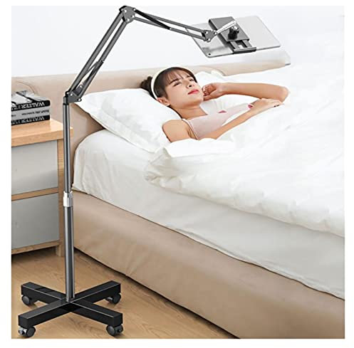 Mobiler Tablet-Bodenständer, Tablet-Halter, 360 Grad Verstellbarer Buchständer, robuster Boden-Multifunktions-Bücherständer, zum Lesen von Büchern, Laptop, Lehrbuch, Rezept, Musikklavier (Farbe: OHN