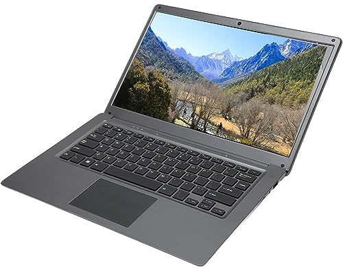 Airshi Laptop HD da 14,1 Pollici, Laptop Sottile e Leggero 8 GB DDR4 WiFi 100-240 V Supporto Scheda di Memoria per Studio (Spina UE 1 TB)