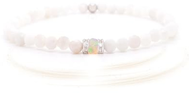 Liberty Angels Edelstein Armband 925 Silber | Opal Perlenarmband | Lapislazuli Armband | Tigerauge Armband | Mondstein Armband | Turmalin Armband | Amethyst Armband