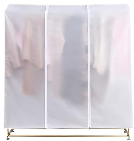 BLUEZY Big Abdeckung Kleiderstange, Durchsichtiger Kleiderständer Mit Abdeckung, Kleiderständer Abdeckung Zur Aufbewahrung, Kleidersäcke Mit Reißverschluss,staubschutz kleidersack B,50 * 150 * 100cm