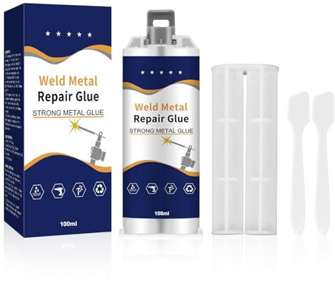 WAWJ® Soudure Magique Colle, Pâte de Réparation en Métal, Colle Professionnelle Metal Repair Glue Utilisé pour Réparer Divers Défauts de Moulage (100g)