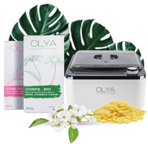 chauffe-cire avec 2 Packs cire bio de 250G