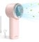 WHATOOK Ventilador Turbo Portátil Potente: 13500 RPM Enfriamiento Instantáneo, Carga Rápida USB 2H, Mini Ventilador de Mano Compacto con 5 Velocidades y Pantalla LED para Viajes/Deporte/Playa (Rosa)