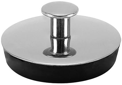 TEMOOUES Universal Badewannenstöpsel aus Edelstahl, einfach zu bedienender Griff, Badewannen-Ablaufstopfen für Küche, Badezimmer